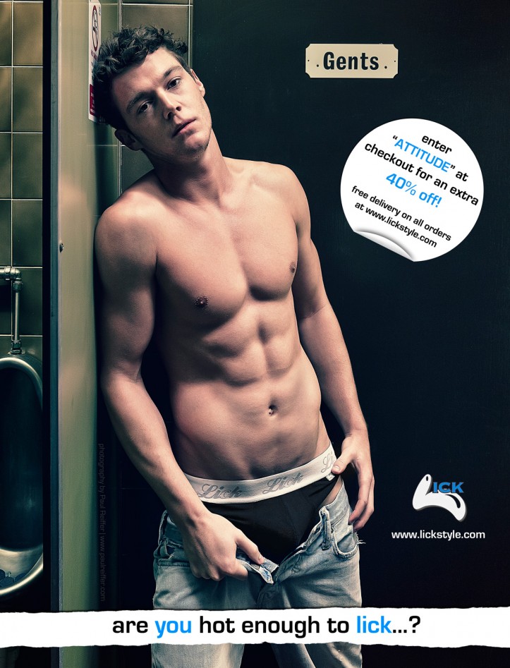 Lick Underwear Attitude Advert February Steve Stephen Box 2011 Lick Underwear Attitude Advert February Steve Stephen Box 2011