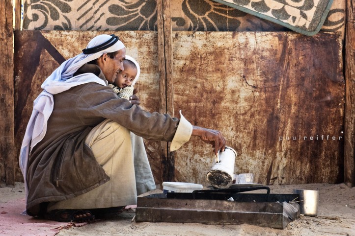 Bedouin Man with Child making Tea - Sinai, Egypt - Paul Reiffer, Professional Photographer Bedouin Man with Child making Tea - Sinai, Egypt - Paul Reiffer, Professional Photographer