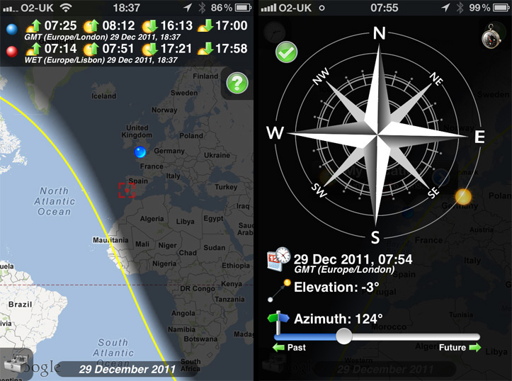 Azimuth iPhone App - Sunrise Sunset Calculator Azimuth iPhone App - Sunrise Sunset Calculator