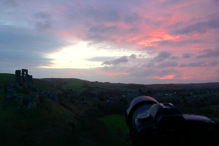 Location for photographing Corfe Castle, Dorset, at sunrise - Paul Reiffer, Professional Photographer Location for photographing Corfe Castle, Dorset, at sunrise - Paul Reiffer, Professional Photographer